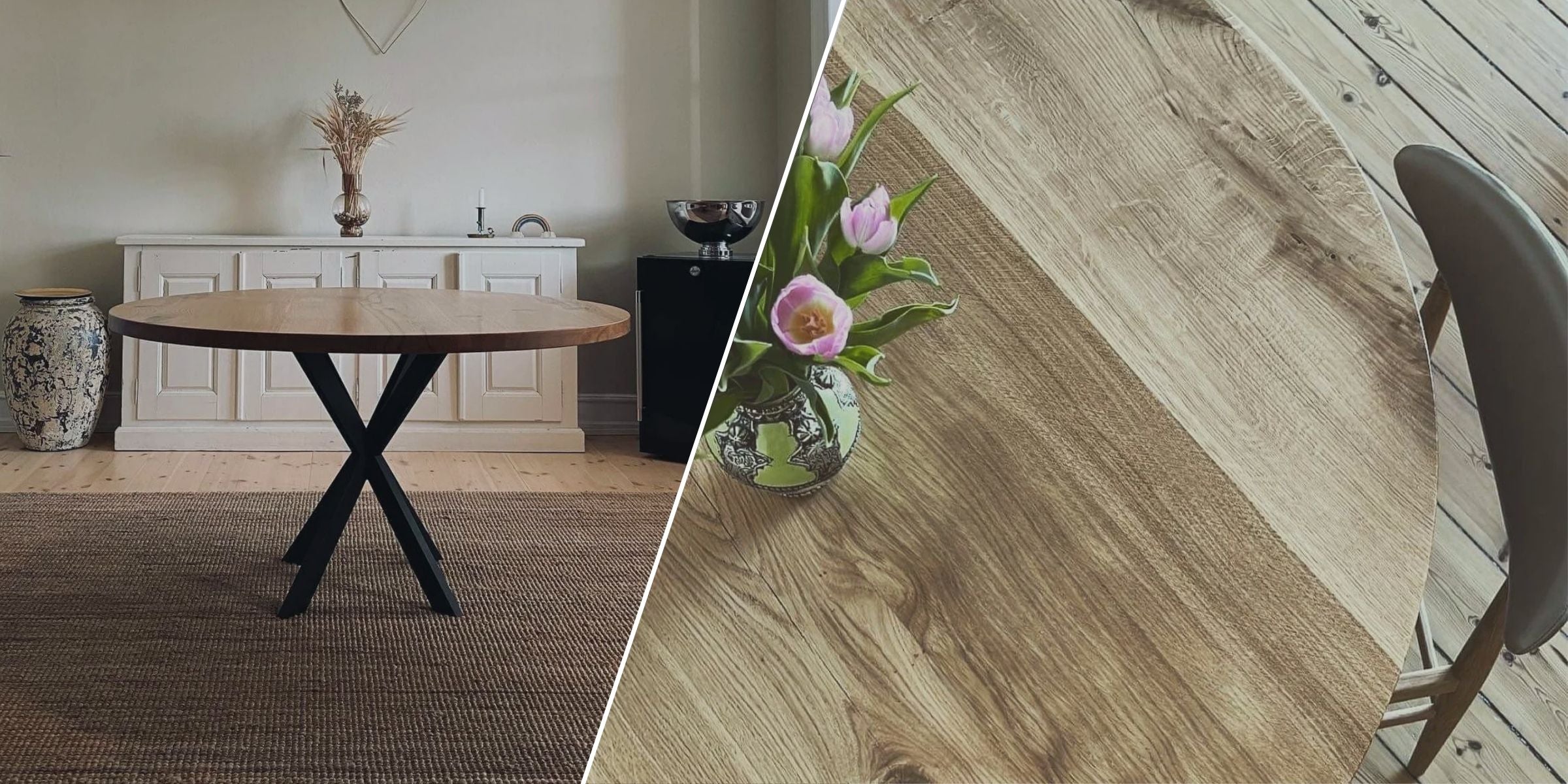 Rundbord som spisebord - moderne & praktisk